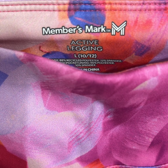 Member’s Mark Girl’s Floral Pink Leggings - Picture 3 of 3
